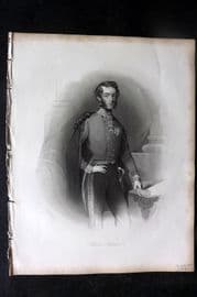 Payne 1844 Antique Portrait Print. Prince Stephen