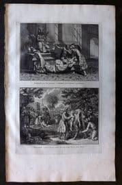 Picart 1728 Folio Antique Print. Ceremonies, Ixora God, India