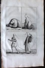 Picart 1728 Folio Antique Print. China, Punishment of Criminals