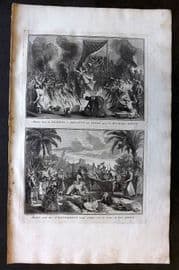 Picart 1728 Folio Antique Print. Funeral Pyre, India
