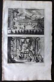 Picart 1728 Folio Antique Print. Idol Xekia. Chinese Deity. China