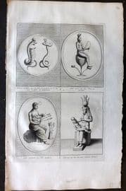 Picart 1728 Folio Antique Print. Isis. Chinese Deity China Gods