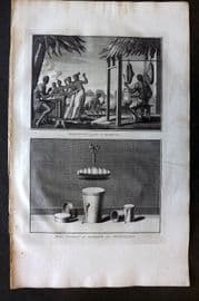 Picart 1728 Folio Antique Print. Moluccas Dance & Music Instruments. Indonesia