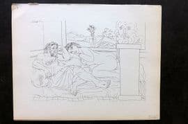 Picasso Vollard 1956 Print. Sculptor and Model Reclinging by a Window 65