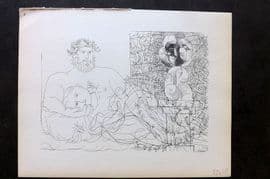 Picasso Vollard 1956 Print. Sculptor at Rest, Recling Model and Sculptor 60