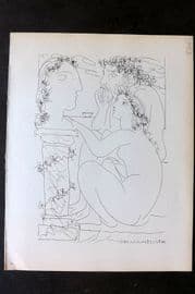 Picasso Vollard 1956 Print. Sculptor & Seated Model before a Sculptured Head 45