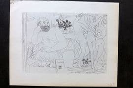 Picasso Vollard 1956 Print. Sculpture and Statue of Three Female Dancers 81
