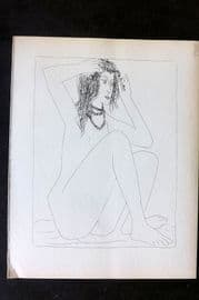Picasso Vollard 1956 Print. Seated Nude Crowning herself with Flowers 02