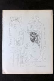 Picasso Vollard 1956 Print. Seated Nude with Painting and Sculptured Head 43