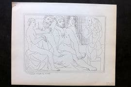 Picasso Vollard 1956 Print. Two Sculptors, Male and Female Model & Sculpture 41