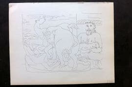 Picasso Vollard 1956 Sculptor and Reclining Model viewing Sculptor of a Bull 57