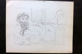 Picasso Vollard 1956 Sculptor and Reclining Model viewing Sculptured Head 62