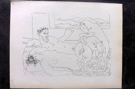 Picasso Vollard Suite 1956 Print. Recling Sculptor and Model by a Window 64