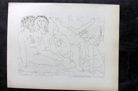 Picasso Vollard Suite 1956 Print. Sculptor and Model Watching 3 Jugglers 54