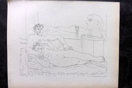 Picasso Vollard Suite 1956 Print. Sculptor and Recling Model by a Window 63