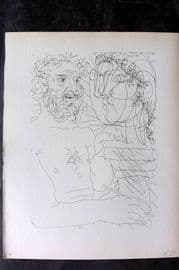 Picasso Vollard Suite 1956 Print. Sculptor Examining Sculptured Head 49