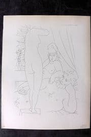 Picasso Vollard Suite 1956 Print. Sculptor, Model Wearing Mask 50