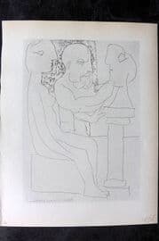 Picasso Vollard Suite 1956 Print. Sculptor Working from a Model 47