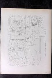 Picasso Vollard Suite 1956 Print. Seated Sculptor and Two Sculptured Heads 48