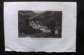 Polehampton 1823 Print. Manner of Washing for Gold in the Brazilian Mountains