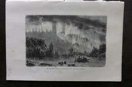Pouchet 1874 Antique Print. Aurora Borealis in the Arctic Seas