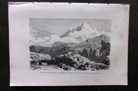 Pouchet 1874 Antique Print. Himalayas. Kaurisankar, or Mount Everest