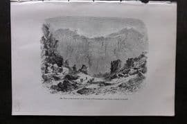 Pouchet 1874 Antique Print. Interior of the Crater of Popocatepetl, Mexico