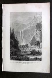 Pouchet 1874 Antique Print. Valley of Erosion, Gorges of Mount Taurus, Turkey