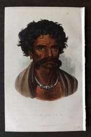 Prichard 1848 Hand Col Print. A Man of the Tuda Race. Coimbatore India 41