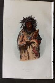Prichard 1848 Hand Col Print. Ak-kee-we-Zants. The Boy. Native American USA 42