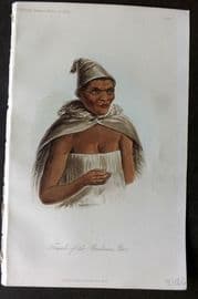 Prichard 1848 Hand Col Print. Female of the Bushman Race. Africa 17