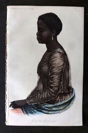 Prichard 1848 Hand Col Print. Girl of the Isle of Luzon. Philippines 24