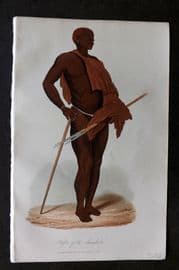 Prichard 1848 Hand Col Print. Kaffir of the Amakosa. Africa 20A
