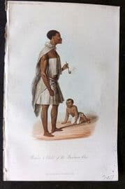 Prichard 1848 HC Print. Bushwoman & Child brought to England by Capt Wheelor 18