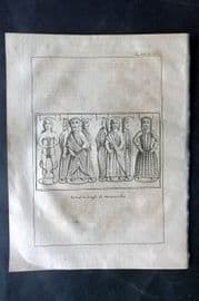 Psalmanazar & Sale C1770 Antique Print. Portraits at Octogone de Montmorillon