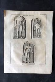 Psalmanazar & Sale C1770 Antique Print. Sculpture of Mercury