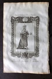 Raymond 1787 Folio Portrait Print. Edward IV