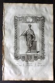 Raymond 1787 Folio Portrait Print. Henry V