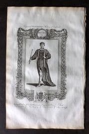 Raymond 1787 Folio Portrait Print. Henry VI