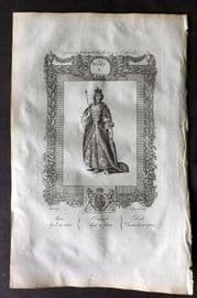 Raymond 1787 Folio Portrait Print. Mary II