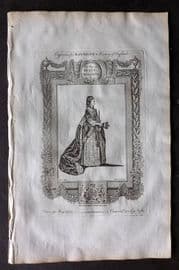 Raymond 1787 Folio Portrait Print. Queen Charlotte