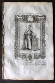 Raymond 1787 Folio Portrait Print. Richard I