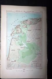 Reclus 1873 Antique Map. Depths of the Zuider-Zee, Netherlands