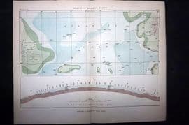 Reclus 1873 Antique Map. Northern Atlantic Ocean