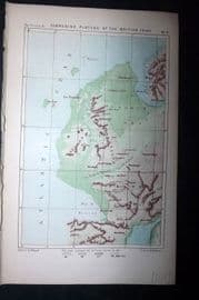 Reclus 1873 Antique Map. Submarine Plateau of the British Isles