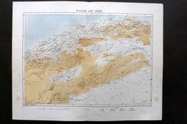 Reclus C1880 Antique Map. Algiers and Oran. Algeria