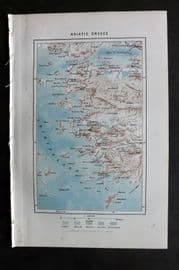 Reclus C1880 Antique Map. Asiatic Greece