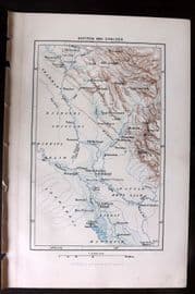 Reclus C1880 Antique Map. Assyria and Chaldea. Iraq Bagdad
