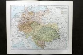 Reclus C1880 Antique Map. Central Europe