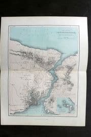 Reclus C1880 Antique Map. City of Constantinople. Turkey